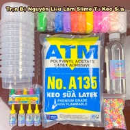 Trọn Bộ Nguyên Liệu Làm Slime Cơ Bản Đầy Đủ Nhất Thành Phẩm Trên 1KG Slime