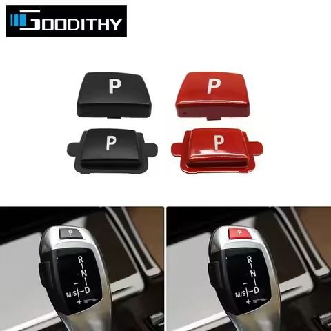 Black/Red Car Gear Shift Lever Auto Parking Switch P Button Cover For BMW F M Series F30 F34 F36 F10
