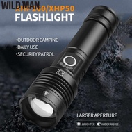 แบบพกพา XHP160ไฟฉาย LED 1800LM ประเภท-C ชาร์จ USB IPX4โคมไฟกันน้ำไฟฉาย