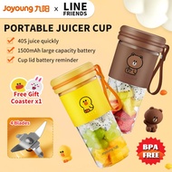 【Line Friends】Portable Electric Juicer Co-branded Joyoung Household Small Fruit Juice Cup Multi-function Mini Blender