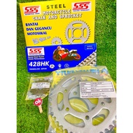 FZ150/Y15 YAMAHA SSS RANTAI HEAVY DUTY(SET) SIZE 428