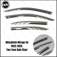 Mitsubishi Mirage G4 2022-2025 Rain Guard Window Visor Tone Toned (Black net)