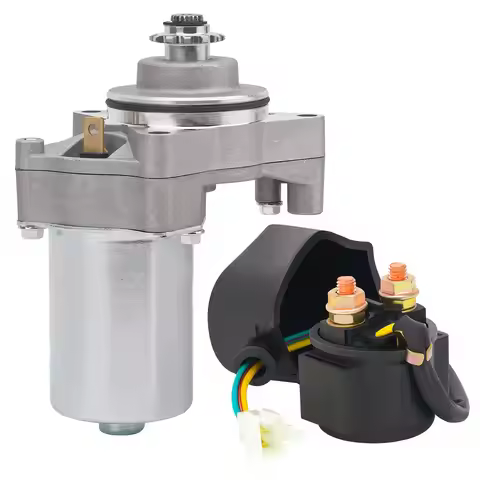 Starter Motor with Solenoid Relay for 50cc 70cc 90cc 100cc 110cc 125cc ATV Off-road Motor Dune Buggy