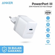 wall charger anker powerport iii nano 20w usb-c fast charging a2633 / - a2631 putih