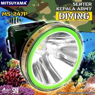 Mitsuyama Army Diving MS-247P 120Watt Senter Kepala Selam