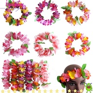 LIPUPON 6PCS Hawaiian Wreath, Colorful Aloha Theme Hawaiian Head Ring, Hot Party Supplies Costume Br