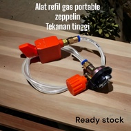 Alat refill isi ulang gas portable (Pakai Regulator zeppelin)