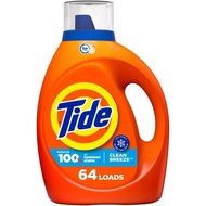 Tide Liquid Laundry Detergent, Clean Breeze Scent, 80 fl oz, 64 Loads, Boosted Clean Even in Cold Wa
