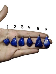 จี้หินลาพิสลาซูลี่ หินแท้ธรรมชาติ ไม่แต่งสี Natural Undyed Untreated Lapis Lazuli Loose Bead Pendant