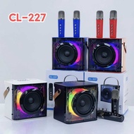 CL227 Bluetooth Speaker Transparent Mecha Style Portable Colorful Microphone Home Wireless K Song YS