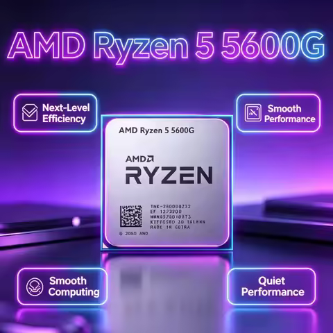 Mini PC Assembly CPU AMD Ryzen 5 5600G R5 5600G AM4 APU 6-Core 12 Thread Light Gaming Processor With