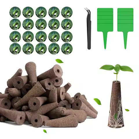 Transparent Agricultural Seedling Tray Seed Pods Kit for Hydroponics Growing System Outdoor Indoor P