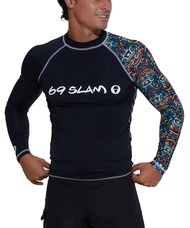 69SLAM ชาย เสื้อว่ายน้ำผู้ชายป้องกันรังสียูวี ชุดแขนยาว Rash Vest TOTEM BALI ชุดว่ายน้ำแขนยาว ชุดว่ายน้ำ เสื้อยูวี เสื้อว่ายน้ำแขนยาว