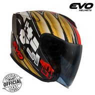 EVO RX-5 Katana Half Face Dual Visor Helmet with Clear and Smoke Lens