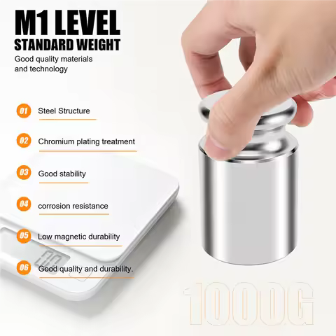 Calibration Weight For AWS Digital Scale, Carbon Steel, Chrome Finish, 1000G (1KG WGT)-New
