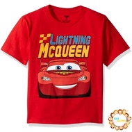 เสื้อยืด พิมพ์ลาย Disney McQueen Cars Lightning สําหรับเด็ก 100-150