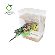 DOWNA No-Mess Bird Feeder, Plastic Hold 400g / 14oz  Parrot Automatic Spill Food Box, Easy To Use an