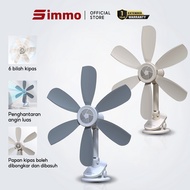 Simmo Clip Fan 3 In 1 Portable Mini 6 Soft Blades Adjustable Wall Desktop Electric Leaf