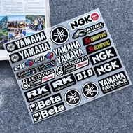 Yamaha Reflective Sticker Emblem Badge Motorcycle Scooter Bike Stickers Helmet Body Decorate Waterproof Decal For YAMAHA Xmax Aerox 155 R3 MT15 R25 R15 v3 XSR