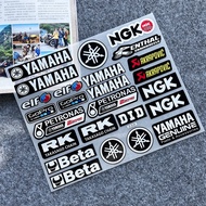 Reflective Waterproof Yamaha Sticker Emblem Badge Motorcycle Scooter Bike Helmet Stickers  Body Motorcycle Decoration