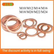 ((JLMM) Copper Flat Gasket M10/M12/M14/M16/M18/M20/M22/M24 Marine Watch Sealing Ring Gasket