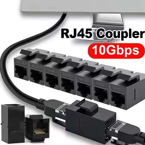 CAT5e RJ45 Keystone Coupler Female To Female Cat5E Keystone Jack 10Gbps High-speed UTP Coupler Inser