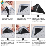 SUYO Carpet Anti Skid Mat Black Rug Tape Household Antiskid Sticker