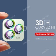 Metal Camera Lens Protector Tempered Glass For Realme C63 NFC 4G Ultra Thin Clear Metal Ring Camera 