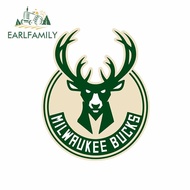 EARLFAMILY 13cm x 10.7cm for Milwaukee Bucks Cartoon Oem Car Stickers Bumper Motorcycle  Vinyl JDM T