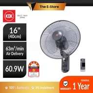 KDK KC-4GR 16" Wall Fan with Remote Control (Strong Wind) | KC4GR (Kipas Dinding Kipas Sejuk Kipas M