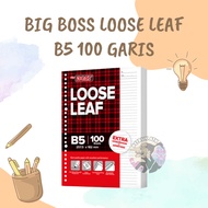 [PAK] LOOSE LEAF BIG BOSS LINE B5 CONTENTS 100 SHEETS CONTENTS BINDER PAPER B5 26 HOLES