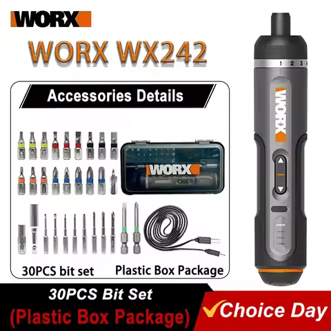 Worx WX242 4V Electrical Screwdriver Sets Automatic Cordless Precision Electric Screwdrivers Recharg