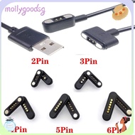 MOILYGOODSG DC Magnetic Pogo Pin Connector, 2Pin 3Pin 4Pin 5Pin 2A Pogopin Magnetic Connector, Spaci