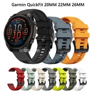 Simple Wristband Soft Silicone Strap For Garmin Fenix 8 7 6 Forerunner 965 745 Instinct 3 2 45mm 51m