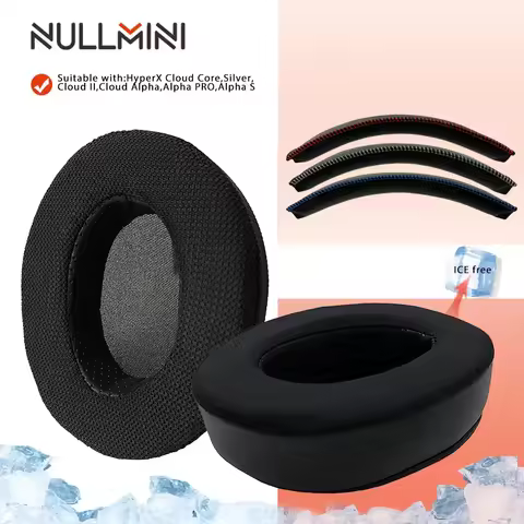 NullMini For HyperX Cloud Core,Silver,Cloud II,Cloud Alpha,Alpha PRO,Alpha Replacement Earpads Cooli