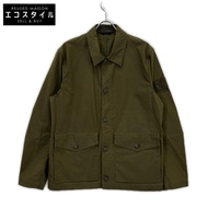 Stone Island 23SS 7815437F1 GHOST PIECE 卡其色 Logo 紐扣 O-VENTILE Ventile 棉質夾克 L 碼 [二手]