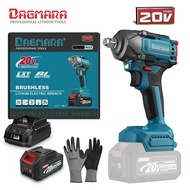 DAGMARA 20V Cordless Impact Wrench 260N.m Max Torque Fast Charger