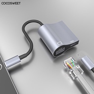 CCS Lightning-Interface to RJ45 Ethernet Adapter 2 in 1 LAN Network Adapter Support 10/100Mbps Drive