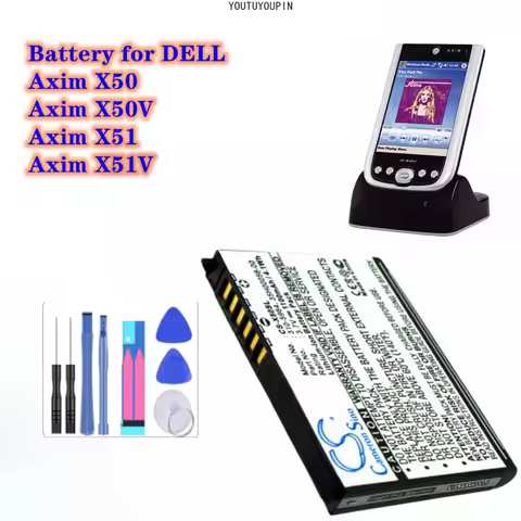 PDA,Pocket PC Battery 3.7V/1100mAh 310-5965, U6192 For DELL:Axim X50,Axim X50V,Axim X51,Axim X51V,--
