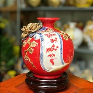 Fortune Suction Vase - Phat Tai Phat Loc 18cm 22cm High Quality Bat Trang Ceramics in All Colors Acc
