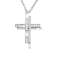 Harry Winston Platinum and Diamond Cross Pendant Necklace
