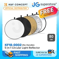 [CLEARANCE] K&F Concept 110/80/60cm 5-in-1 Photography Reflector, White Translucent Soft Light