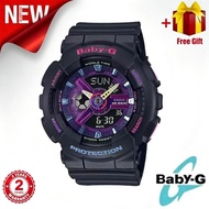 【2-year warranty】100% Original Casio Baby G BA-110 Women Resin Watch Strap Girl Ladies Digital Elect