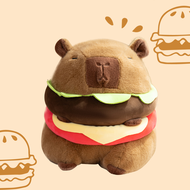 Kawaii Capybara Burger Plush Toy Creative Combination of Capybara Burger Soft Plush Pillow Accompany