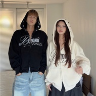 AB HOUSE - (NO FLUFF) Jacket hoodie zip BEYONO form Boxy cotton fleece for men and women