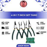 4 IN 1 7 Inch Set Tang Circlip Bengkok Tang Circlip tang snap ring set 7" Set Cincin Snap Perkakas /