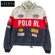 Polo Ralph Lauren 紅色 x 白色拼接賽車夾克，S 碼 [二手]