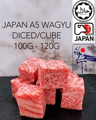 🔥JAPAN A5 WAGYU BEEF DICED/CUBE HALAL 100g-120g🔥