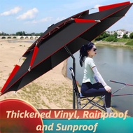 2.6M Payung Mancing Big Fishing Umbrella Adjustable 360° Payung Besar Camping Patio Umbrella Beach S