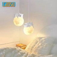 caosu Study Room Hanging Light Neutral Light 4000k Lamp Adorable Animal Planet Pendant Light with Le